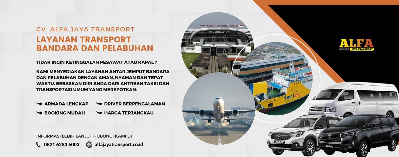 layanan transport bandara dan pelabuhan alfa jaya transport