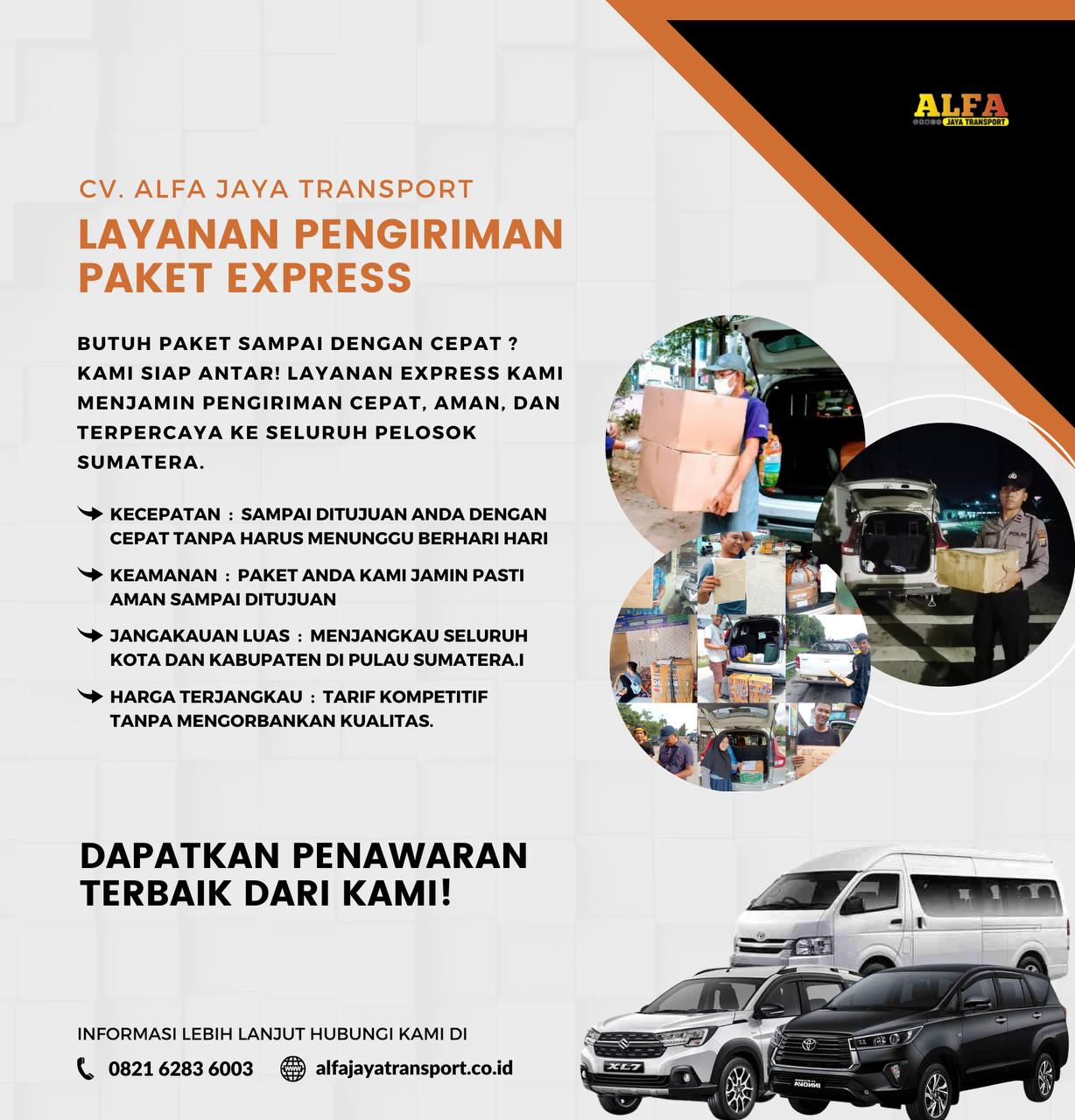 layanan pengiriman paket express alfa jaya transport