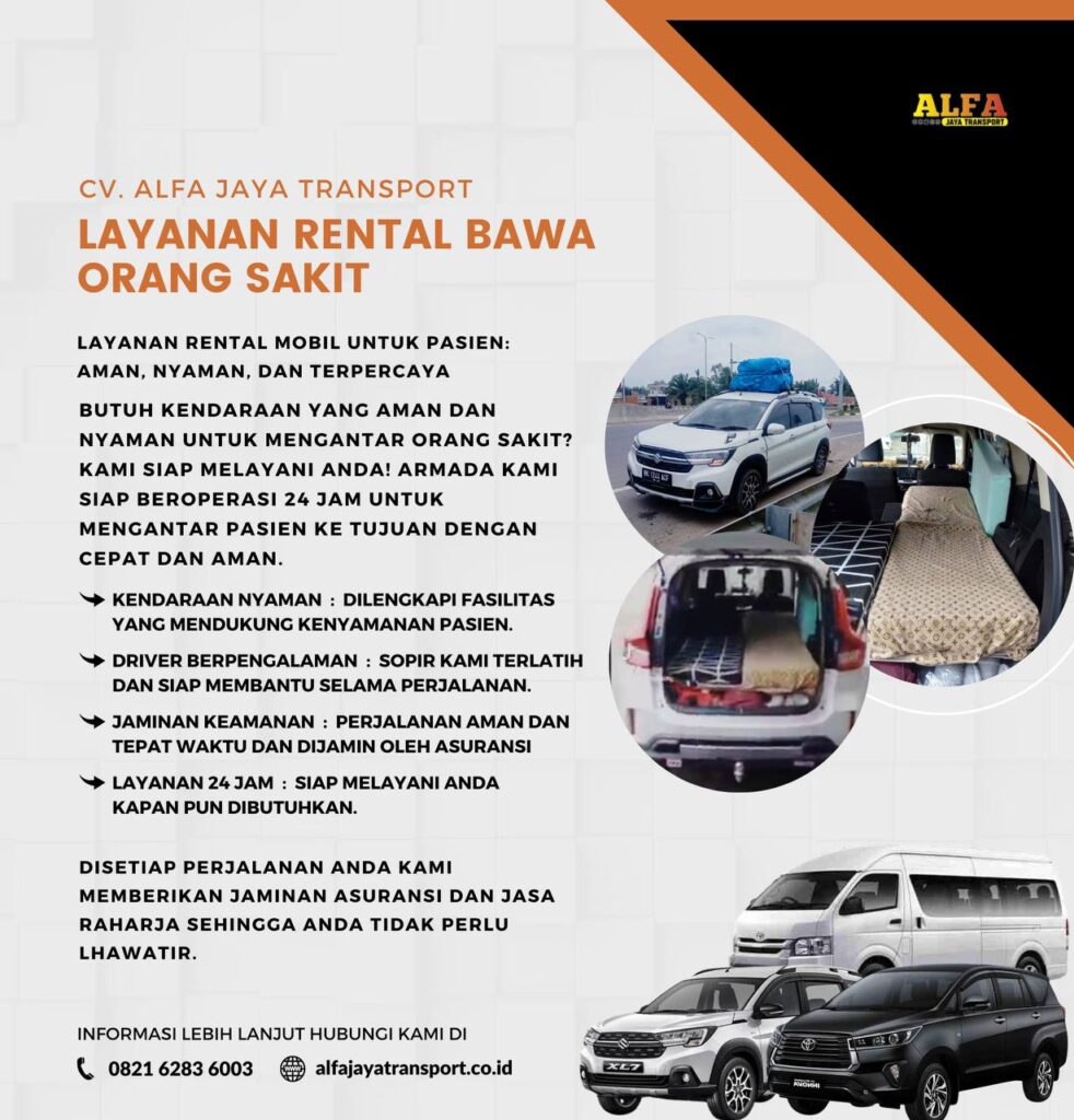 layanan rental bawa orang sakit alfa jaya transport